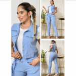 Conjunto 3 Piezas Mujer Pantalon chaleco DESHOPING