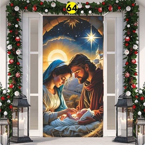 Forro Funda Para Puerta Navideña DESHOPING