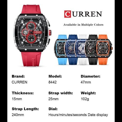 Reloj Curren Silicona Richard Mille tienda DESHOPING